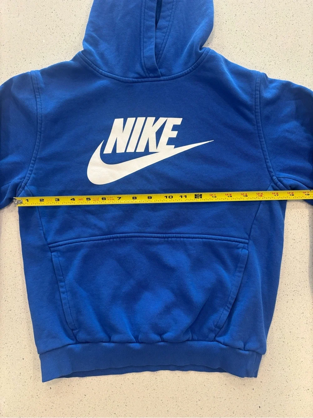 Nike Boy’s Royal Blue Hoodie with White Logo Large